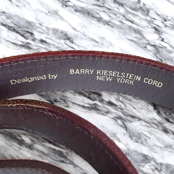 Vintage 1978 Barry Kieselstein-Cord Sterling Silver Buckle Red Leather Belt USA main image 9